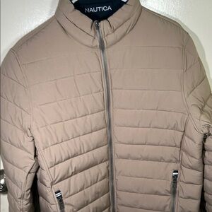 Nautica "Reversible" Men's Tan Puffer Jacket
